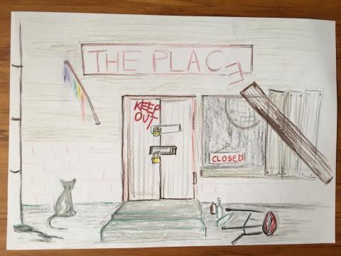 Tricia's artwork for "The Dive"